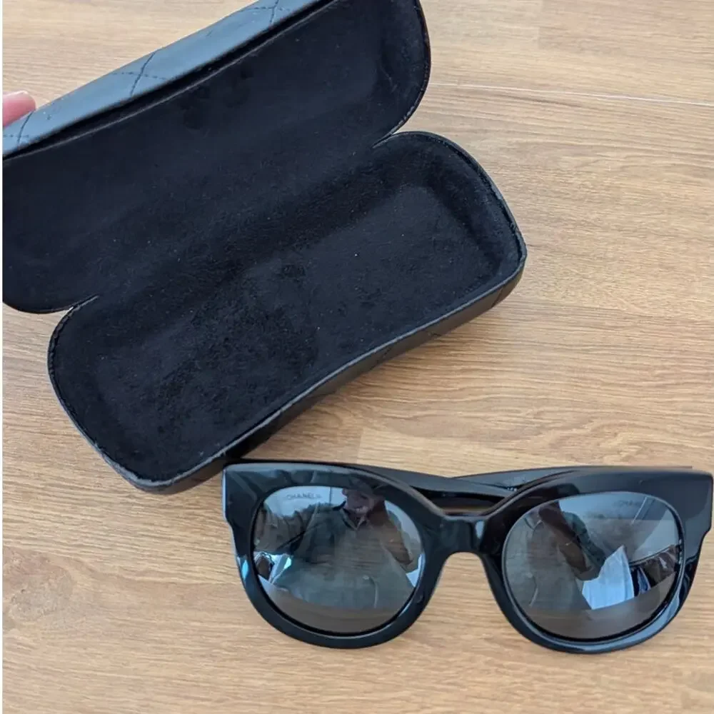 Chanel Acetate Butterfly Signature CC Sunglasses 5358 501/26 Black